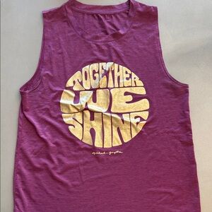 Spiritual Gangster Maroon Tank with Gold Print
